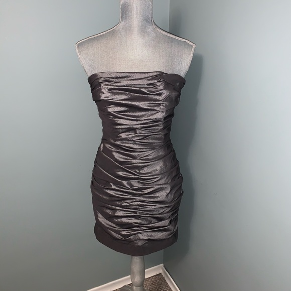 Jessica McClintock Dresses & Skirts - Jessica McClintock silver grey mini dress prom